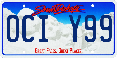 SD license plate 0CIY99