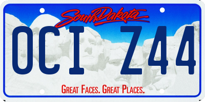 SD license plate 0CIZ44