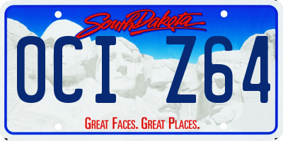 SD license plate 0CIZ64