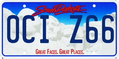 SD license plate 0CIZ66