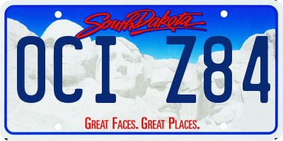 SD license plate 0CIZ84