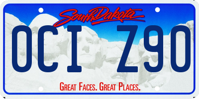 SD license plate 0CIZ90