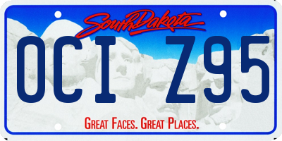 SD license plate 0CIZ95