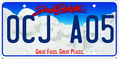 SD license plate 0CJA05