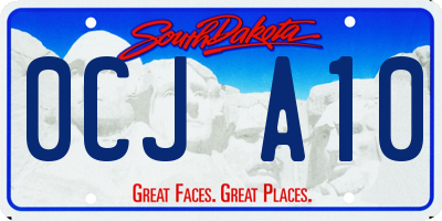 SD license plate 0CJA10