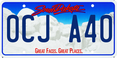 SD license plate 0CJA40