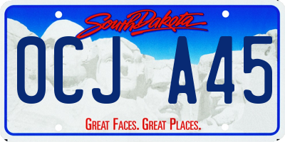 SD license plate 0CJA45