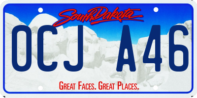 SD license plate 0CJA46