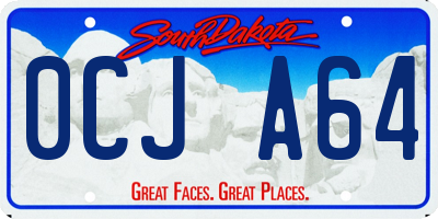 SD license plate 0CJA64