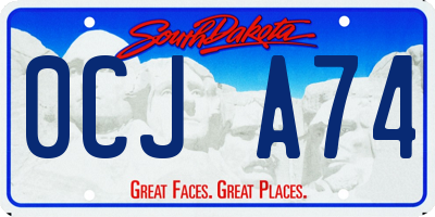 SD license plate 0CJA74