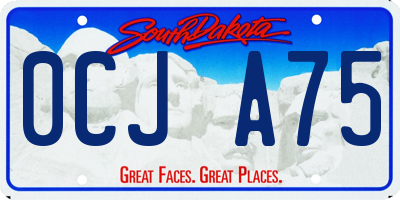 SD license plate 0CJA75