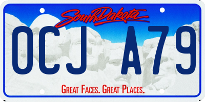 SD license plate 0CJA79