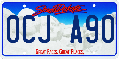SD license plate 0CJA90