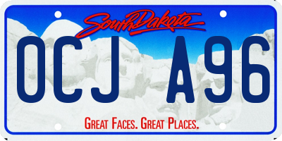 SD license plate 0CJA96