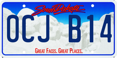 SD license plate 0CJB14
