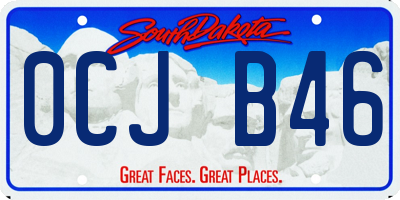 SD license plate 0CJB46