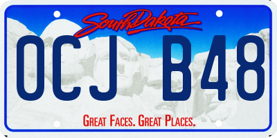 SD license plate 0CJB48