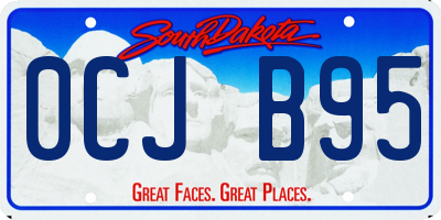 SD license plate 0CJB95