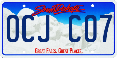 SD license plate 0CJC07