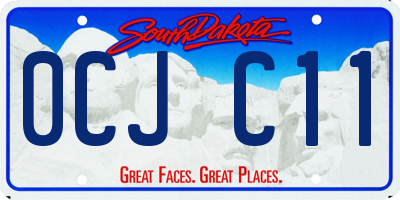 SD license plate 0CJC11