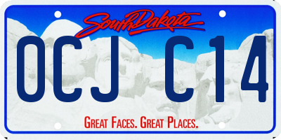SD license plate 0CJC14