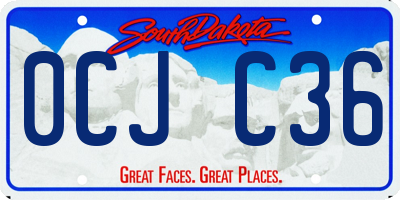 SD license plate 0CJC36