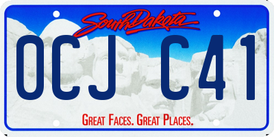 SD license plate 0CJC41