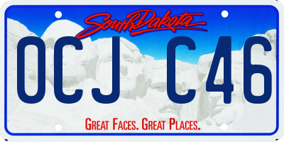 SD license plate 0CJC46