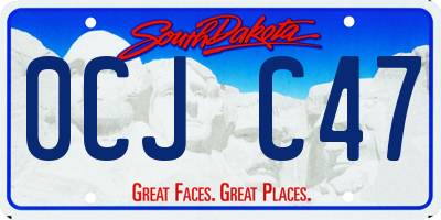 SD license plate 0CJC47