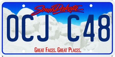 SD license plate 0CJC48