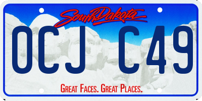 SD license plate 0CJC49