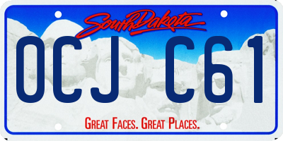 SD license plate 0CJC61