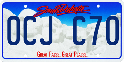 SD license plate 0CJC70