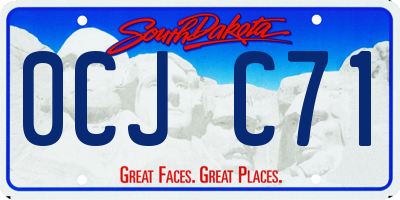 SD license plate 0CJC71