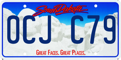 SD license plate 0CJC79