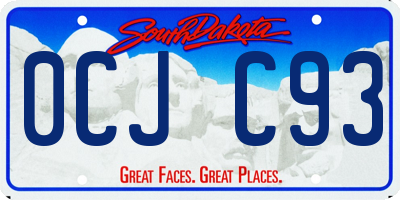 SD license plate 0CJC93
