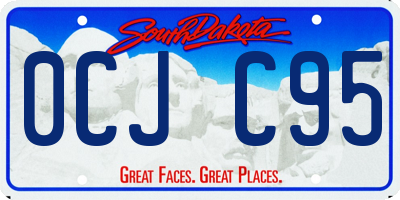 SD license plate 0CJC95