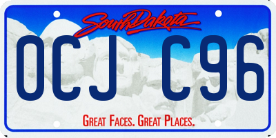 SD license plate 0CJC96