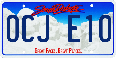 SD license plate 0CJE10