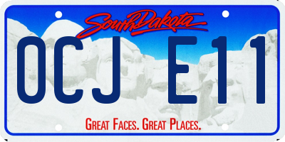 SD license plate 0CJE11