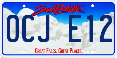 SD license plate 0CJE12