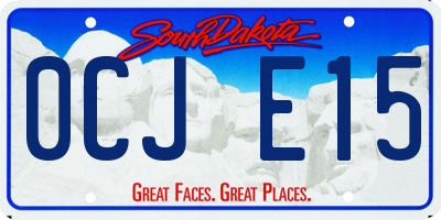 SD license plate 0CJE15