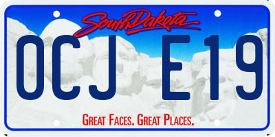 SD license plate 0CJE19