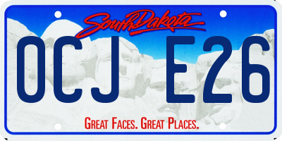 SD license plate 0CJE26