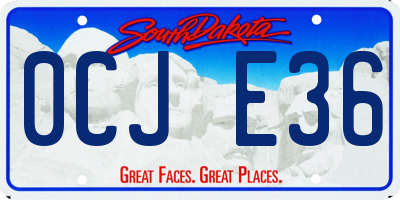 SD license plate 0CJE36