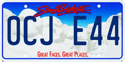 SD license plate 0CJE44
