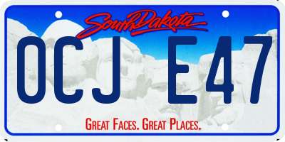 SD license plate 0CJE47