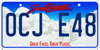 SD license plate 0CJE48