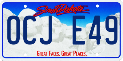 SD license plate 0CJE49