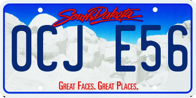 SD license plate 0CJE56